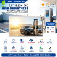 Panel LCD TIANMA 15.6'' 1920*1080 P1560FHF2MA00 1000 Cd/m² Tahan Sinar Matahari, Layar TFT LCD Industri untuk Stasiun Pengisian Daya Kendaraan Listrik