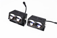 Feux auxiliaires de moto JPAD avec télécommande sans fil, projecteur, faisceau de croisement et faisceau de route, couleur jaune et blanche J4A