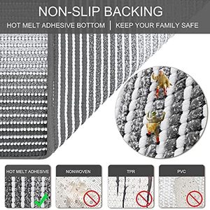 Tapis de bain ultra doux antidérapant en chenille de polyester, 1 pièce, absorbant, adapté aux animaux domestiques, tapis de bain rembourré en peluche pour la maison - Product Image 4