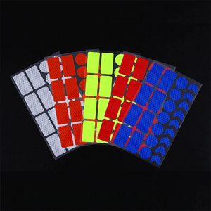 <span class=keywords><strong>Autocollant</strong></span> réfléchissant personnalisé haute visibilité autocollants de sécurité autocollants réfléchissants pour vélos, casques, véhicules - Product Image 3