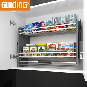 Panier de rangement pour vaisselle, égouttoir à vaisselle, tiroir coulissant pour armoire de cuisine, étagère relevable - Product Image 6