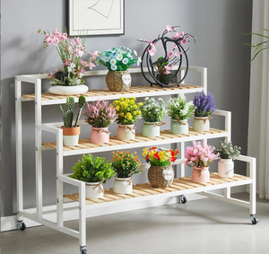 Fabricant Vente <span class=keywords><strong>en</strong></span> gros Porte-fleurs mobile multicouche <span class=keywords><strong>Escalier</strong></span> de balcon Stockage de plantes sur pied pour la maison et le jardin - Product Image 5