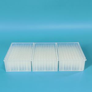 แผ่น <span class=keywords><strong>PCR</strong></span> <span class=keywords><strong>96</strong></span> หลุม Yuanze SYS-02 ขนาด 0.2 มล./0.4 มล./0.5 มล. ผลิตจากโพลีโพรพิลีนขึ้นรูปด้วยการฉีด พร้อมขอบและดัชนีตัวอักษร-ตัวเลข สำหรับเครื่อง Thermal Cycler - Product Image 5