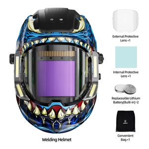 Livraison gratuite UE Canada Mexique Panoramique 180. Masque de soudage à assombrissement automatique 3,94" x 3,74" avec 4 LED et couleurs réelles - Product Image 2