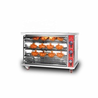 Four rotatif électrique de rôtissoire de poulet de gaz de gril pour rôtir le poulet entier 15-45