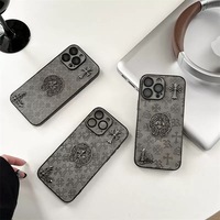 Coque de téléphone de luxe vintage étanche pour iPhone 15 et Apple 16 Pro Max avec design 3D croisé tendance et protection d'écran – Vente en gros