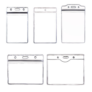 Porte-badges transparents verticaux, porte-cartes en PVC imperméable, porte-cartes en plastique protecteur - Product Image 3