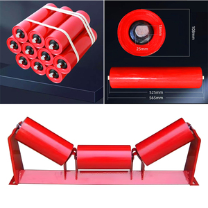 Il rullo di gomma rivestito di gomma Non alimentato del rullo di gomma del poliuretano del trasportatore a rulli può essere fatto su misura - Product Image 3