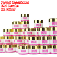 BIN nouvelle poudre EMA haute viscosité de couleur claire et rose grande poudre acrylique pigmentée 30ml par pot pour ongles pour salon de manucure