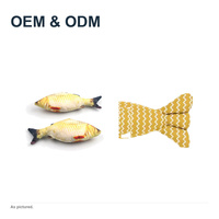 Jouet à mâcher en peluche en forme de poisson simulé avec herbe à chat pour chats, aide à la dentition, jouet pour animaux de compagnie en forme de faux poisson