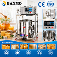 BANMO 40L Machine de remplissage de liquides à pompe magnétique avec chariot mobile pour cire, miel, huile, pâte, pour ateliers cosmétiques et alimentaires