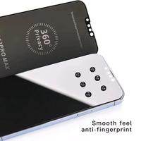 Protection d'écran de confidentialité 4 voies 360° pour iPhone 17e/16e/13/13 Pro/14 °   Verre trempé anti-espionnage, dureté 9H, anti-traces de doigts
