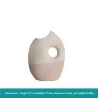 Maca Nordic Design Céramique Givré Vase Oblique Bouche Poisson Caractéristique Creative Fleur Conteneur pour La Décoration Intérieure Matt Glaze En Gros