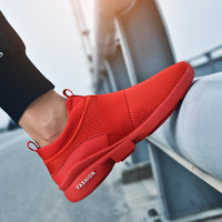 Nouvelles baskets de sport respirantes pour hommes, chaussures décontractées en tissu tissé, chaussures de course pour hommes en promotion, faciles à porter