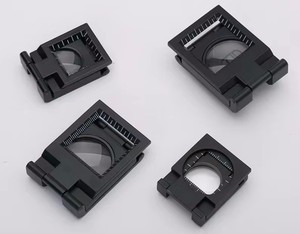 K9 Glass Lens Độ chính xác phóng đại công cụ 10x có thể gập lại magnifiers chiếu sáng Linen Tester với quy mô và đèn LED - Product Image 3