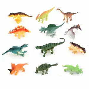 Modelo de dinosaurio de plástico de alta simulación, figuras de animales pequeños, juguetes de dinosaurio, juguetes pequeños baratos de 3 pulgadas