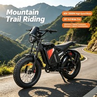 Vélo électrique 20x4.0, batterie lithium 60V 30Ah, vitesse 65KM/H, capacité 170KG, fourni par l'usine, kit vélo électrique Cemoto Dirt Bike
