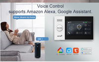 Système d'Alarme Domestique Anti-Intrusion Sans Fil & Filaire, Détecteur RFID, Clavier Tactile TFT, 10 Langues, 433MHz, Compatible Alexa, Wi-Fi GSM