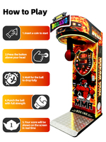 Nouvelle conception ultime : Machine de boxe électrique Dragon Punch 2, modèle ABS/PVC, fonctionne à la pièce, lumières clignotantes, garantie 1 an