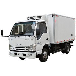 Camion frigorifique ISUZU 4X2 pour le <span class=keywords><strong>transport</strong></span> de viande et de produits alimentaires, fourgon frigorifique 4KB NKR, camion frigorifique léger pour la vente. - Product Image 1