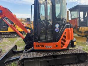 Miniexcavadora hidráulica Hitachi ZX50U con pintura original de fábrica, excavadora de cola corta para sitios de construcción estrechos - Product Image 4