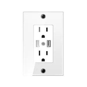 Lanbon US Standard Socket 2.4A Smart Timing Function Wifi Zigbee Plug Smart Home Life USB Plug Socket Wall Outlet