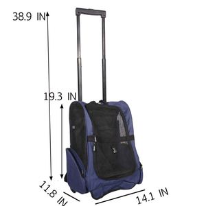 Havayolu onaylı seyahat yürüyüş 4-In-1 Pet tekerlekler ile seyahat sırt çantası köpek taşıyıcı - Product Image 3