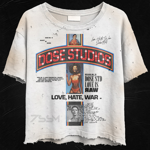 OEM abbigliamento personalizzato uomo t-shirt bianca stampa DTG cotone lavato Vintage 300 grammi manica corta strappata in difficoltà t-shirt uomo - Product Image 3