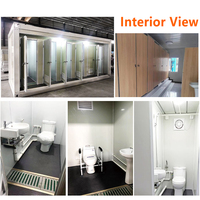 Unité de toilettes modulaire conteneurisée mobile d'extérieur grande capacité avec conduits, ventilation et douche – Toilettes portables pour événements