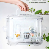 Cockatiel Voyage Portable Cage De Poche En Plein Air Perroquet Acrylique Petite Cage À Oiseaux Portable Mini Cage