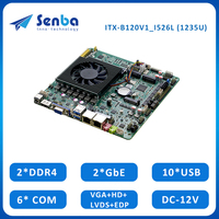 Carte mère industrielle de contrôle mince Mini-ITX I5-1235U 2 Lan 6 COM 10 USB TPM PS2 SIM 4K double DDR4 pour l'automatisation industrielle