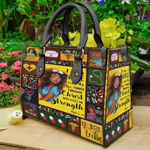 Hitam suster saya dapat melakukan semua hal tas kulit PU wanita tas tangan modis Drop pengiriman Top-Handle tas Totes hadiah kasual perempuan