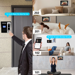 ABEスマート7インチWifiビデオドアホンインターホンシステムTuya防水ドアベルインターホンTuyaパスワードフィンガーポイント - Product Image 3