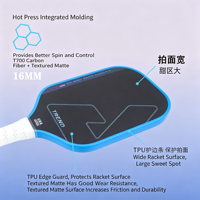 Paleta de Pickleball Estándar USAPA de Material Compuesto - Elección del Atleta, Material Ecológico, Textura Antideslizante, 245g, 40 Orificios, Nylon de 13/16MM