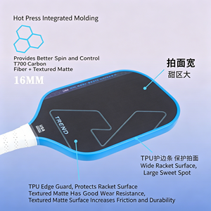 Pala de Pickleball de Fibra de Carbono de 14 mm, Estándar USAPA, Diseño Ligero para Reflejos Rápidos y Juego en la Red - Product Image 4