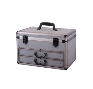 Caja <span class=keywords><strong>de</strong></span> aluminio para herramientas, maletín <span class=keywords><strong>de</strong></span> vuelo con contraseña/equipo <span class=keywords><strong>de</strong></span> llave bloqueado, estuche <span class=keywords><strong>de</strong></span> almacenamiento para <span class=keywords><strong>manicura</strong></span> y maquillaje cosmético - Product Image 5