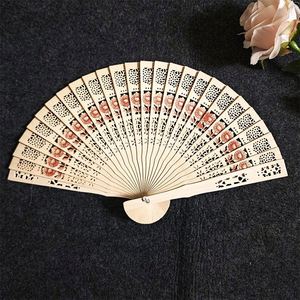 Abanico de Mano Plegable de Madera de Sándalo con Grabado Chino, Recuerdo de Boda con Logotipo Personalizado, Regalo Encantador - Product Image 6
