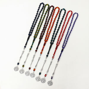기도 구슬 이슬람 Tasbih 10mm 반투명 절묘한 이슬람 묵주 51 수지 타원형 Tesbiha기도 구슬 Tasbeeh - Product Image 1