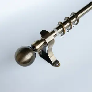 IKSUN moderno semplice palo della tenda elettrolitica <span class=keywords><strong>in</strong></span> <span class=keywords><strong>ferro</strong></span> telescopico asta per tenda doccia guida per finestra bronzo muta all'ingrosso - Product Image 3
