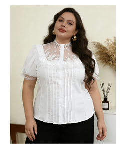 Highly Affordable Product Best Plus Size Blouses Women's Lace Shirt Long Sleeve <b>Dress</b> - Product Image 3