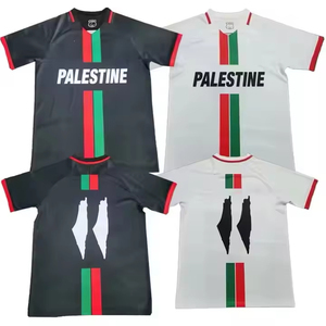 Maglia da Calcio per Adulti di Alta Qualità Nuova Stagione, Uniformi di Squadra di Prima Classe, Maglietta da Calcio con Logo Lavorato a Maglia Termotrasferibile, Palestina 100% - Product Image 3