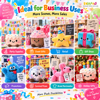 Jouets en peluche personnalisés pour carnaval, vente en gros, aliments en peluche amusants pour les prix de foire, cadeaux de fête, événements, fabricant OEM ODM