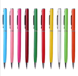 Benutzer definierte Kugelschreiber Luxus Multi color Werbe Metall Twist Slim Kugelschreiber Schreiben glatten Stift mit Logo - Product Image 3