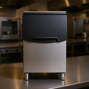 Bac à glace pour cuisine professionnelle, capacité 250 lb, en acier inoxydable, réglable, à une seule étage, finition polie, autoportant - Product Image 2