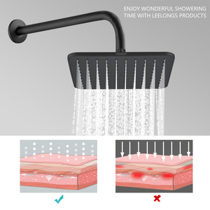 Ceiling Mount Black Matte Tall Large Hydro Jet Pressure <strong>Rain</strong> Overhead <strong>Shower</strong> <strong>Head</strong> - Product Image 2
