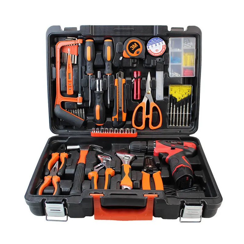 Car Repair Tool Box combo set electric drill power toolkit for woodworking cordless drill combo sets