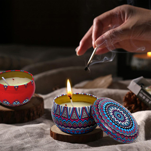 Vente en gros de <span class=keywords><strong>bougies</strong></span> parfumées Velas personnalisées légères pour la décoration de la maison en pot avec couvercle et boîte - Product Image 3