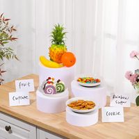 Usine personnalisée décoration blanche boîte de Table fête de mariage Dessert gâteau fruits fleur support de rangement étagère