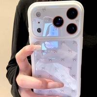Nouvelle coque de téléphone tendance style Ins avec nœud pour iPhone 18 Pro Max, 17, 16, 15, 14 – Housse de protection anti-chute mignonne pour femmes