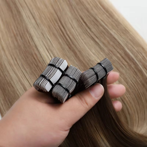 Extensions de cheveux à bandes adhésives en cheveux humains <span class=keywords><strong>Remy</strong></span> à double trame, extrémités épaisses, qualité supérieure, extensions de cheveux européens de luxe, vente en gros directe d'usine - Product Image 3